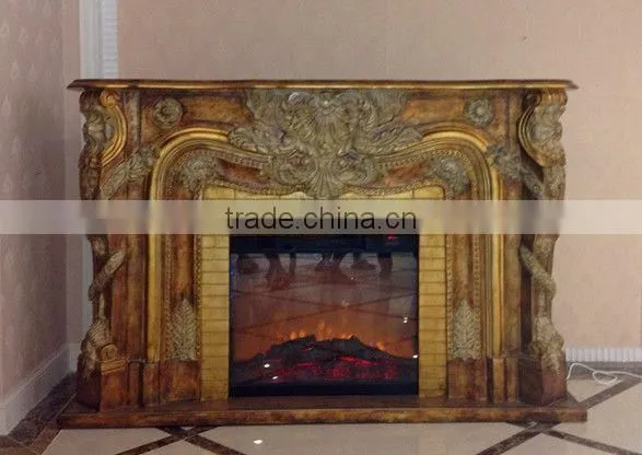 Living Room Furniture Fireplace With Wall Mirror For Interior Decoration photo-5