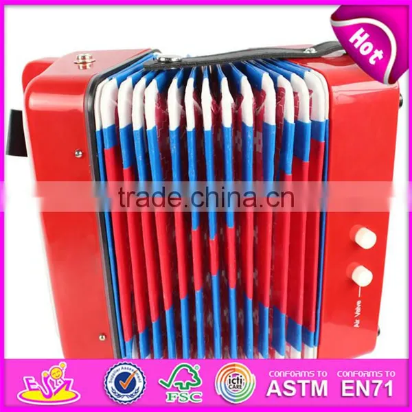 Hot Selling Children Toy Wooden Musical Accordion Instrument W07K006A photo-2