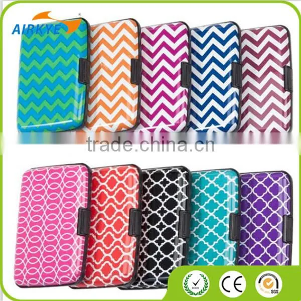 Pattern Design Aluminium Credit Card Holder Aluminum Wallet