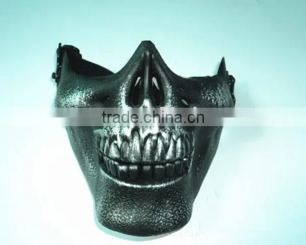 Plastic Cheap Horror Skull Half Face Mask photo-3