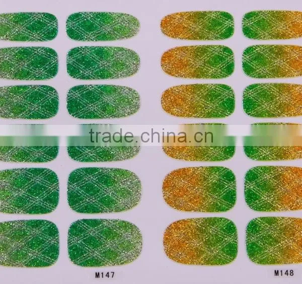 Hot Selling Gradient Color Nail Sticker for Girls, Gradient Nail Stick Fashion Nail Art Decals photo-4