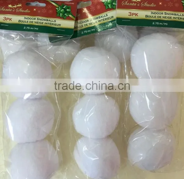 White Artificial Polypropylene High Elastic Indoor Snowball Soft and FluffySnowball photo-3