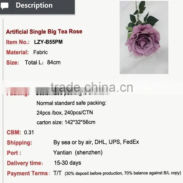 High Quality Valentine Gift Big Tea Rose Buy Direct From China Factory photo-2
