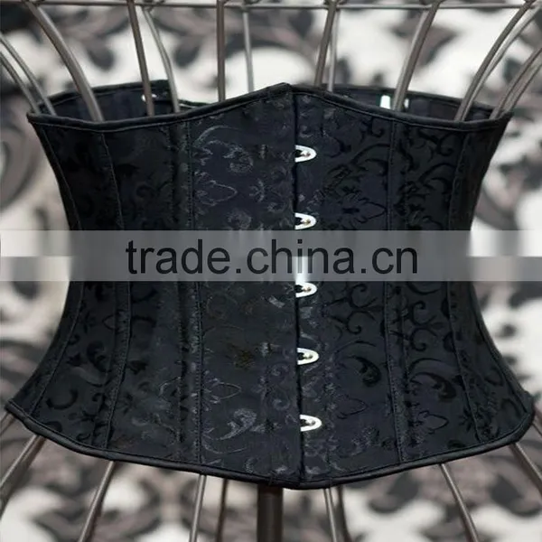 DRACULA BLACK LEATHER LADIES CORSET/STEEL BONED CORSET photo-2