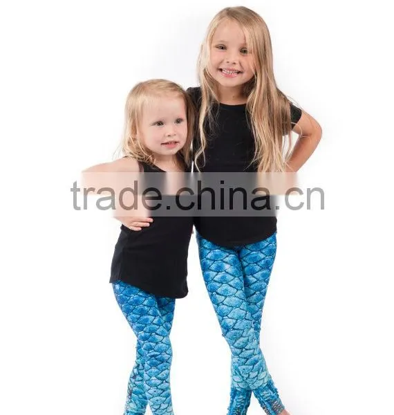 Kids Clothing Baby Girl Tights Printed Mermaid Pattern Leggings HSL2533 photo-3