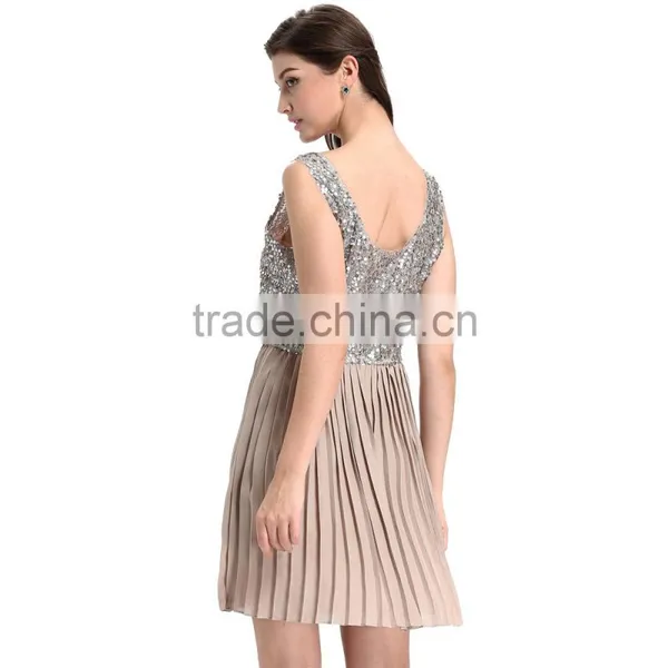 2017 Cloth Woman Short Summer Sequin Dress photo-6