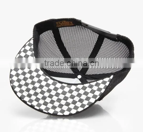 Cheap Flat Brim 100 Polyester Trucker Cap photo-4