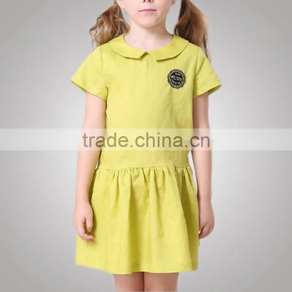 Stretchable Peter Pan Collar Luxury Baby Cloth Dress Reliable Supplier photo-6