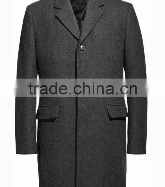 High Quality Trendy Simple Deisgn Formal Long Coat for Men photo-2