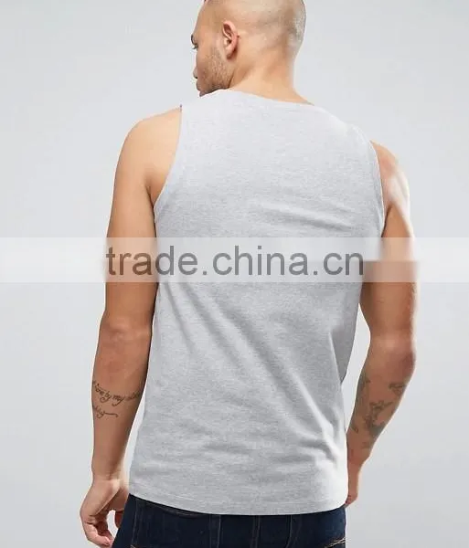 Xinlan High Quality Competitive Summer Cool Custom Grey Gym Wear Comfortable Cotton Spandex Fashion Men's Sexy Sport Tank Tops photo-2