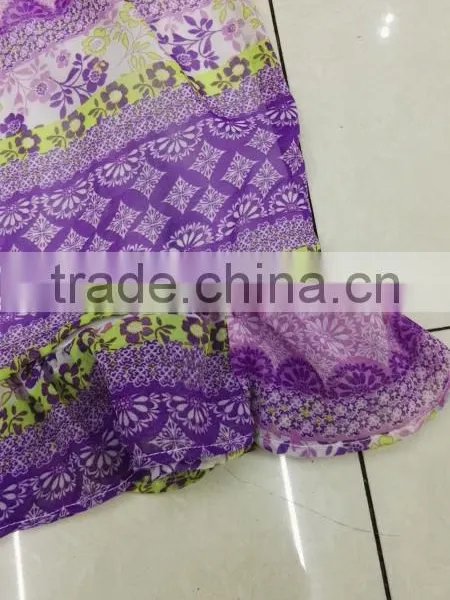 Yiwu Stocks Lots Girl's Colorful Fashion Printed Dress photo-3