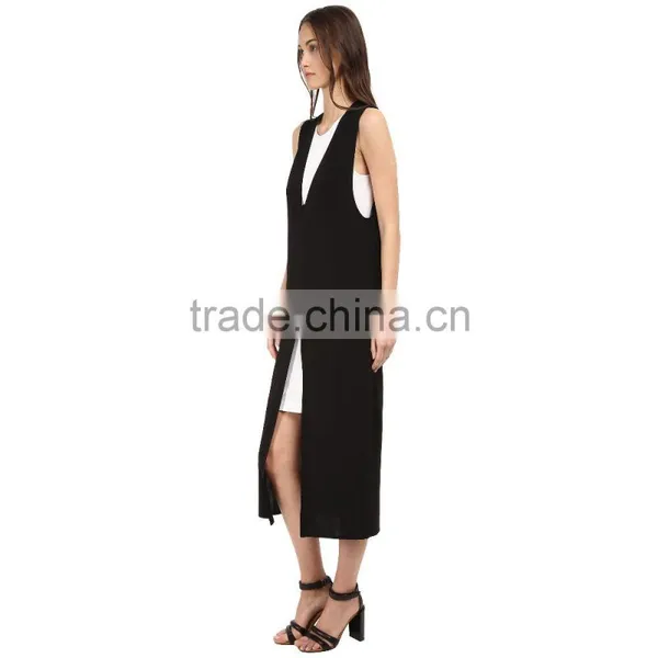2016 Whlolesale China Casual Dress Long Black Maxi Dress Two Piece Dress photo-3