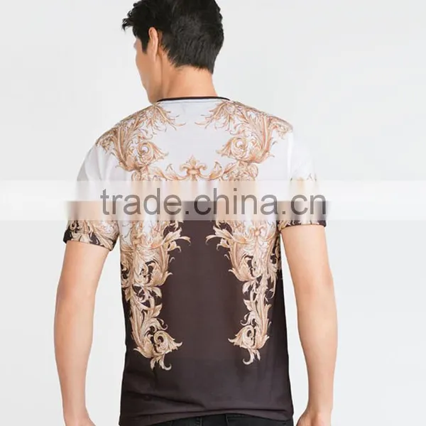 High Quality Elegant Pattern Digital Print T-shirt Wholesale China photo-2