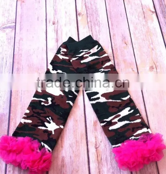 Knitted Wool Leg Warmers Lace Ruffle Leggings Print Leggings photo-3