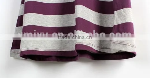 Cheapsale Sexy Fashion Ladies Tight Solid Stripe 100% Cotton Short Sleeve Polo Neck Casual Dress photo-6