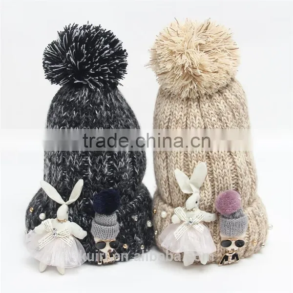 Beanie Winter Kniting Hat With Ball Hip Hop Dancing British Flag Stars Unisex Men Womens Beanies Accessories photo-2