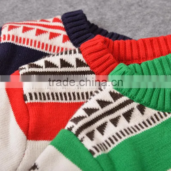 S15309A Hot Sale Knitting Patterns Winter Pullover 100% Cotton Boys Sweater Design photo-5