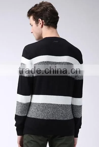 Popular Hot Sale Crew Neck Wool Stripe Sweater Pullover Men With Best Price photo-2