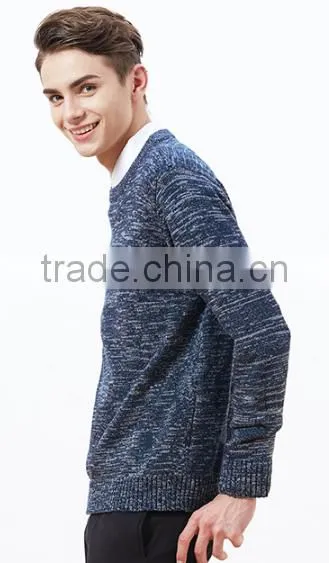 Mens High Quality Jacquard Knit Custom Sweater for Wholesale photo-3