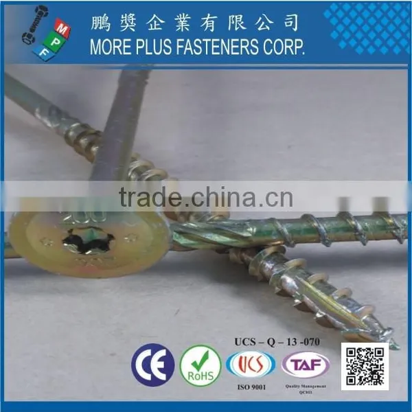 Taiwan Round Washer Head Torx Drive Serration Shank One Thread Notch Type-17 Point ZYCR3+ Timber Screw photo-4