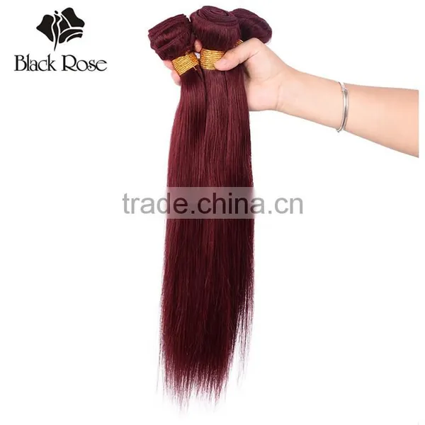 Black Rose Wholesale 3 Bundles Red Brazilian Hair Weave, Color 99j Virgin Brazilian Hair Bundles photo-5