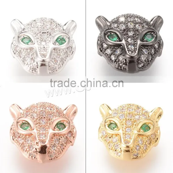 Latest Design Beads Necklace Leopard cz Micro Pave Beads photo-2