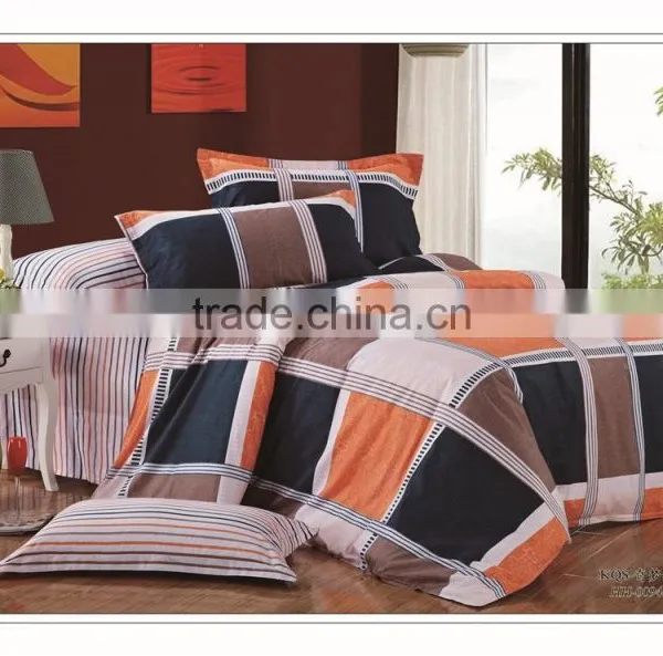 Domitory Cotton Stripes&grid 3 Pcs Single Duvet Cover Set photo-4