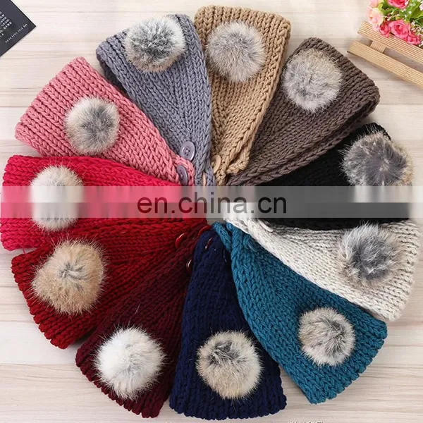 Popular Style Women Men Headband Acrylic Winter Headband With Pom photo-4