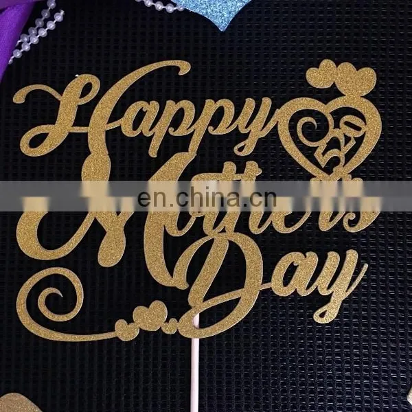 Hot Sale Happy Mother's Day Paper Cake Topper Cake Decorations photo-2
