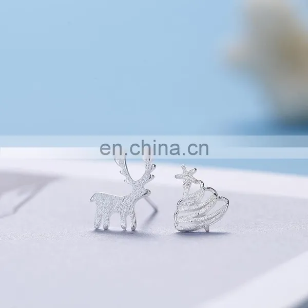 Cute Animal Stud Earrings 925 Sterling Silver Earring for Christmas Gift photo-2