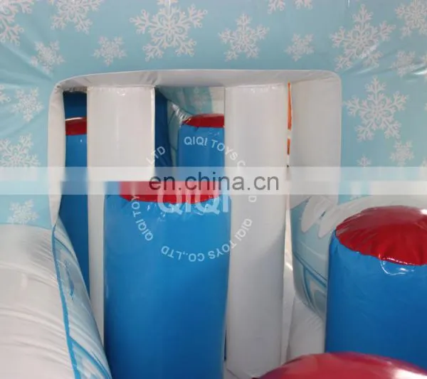 Winter Theme Three Part Obstacle Course Inflatable Bouncer With Slide photo-6