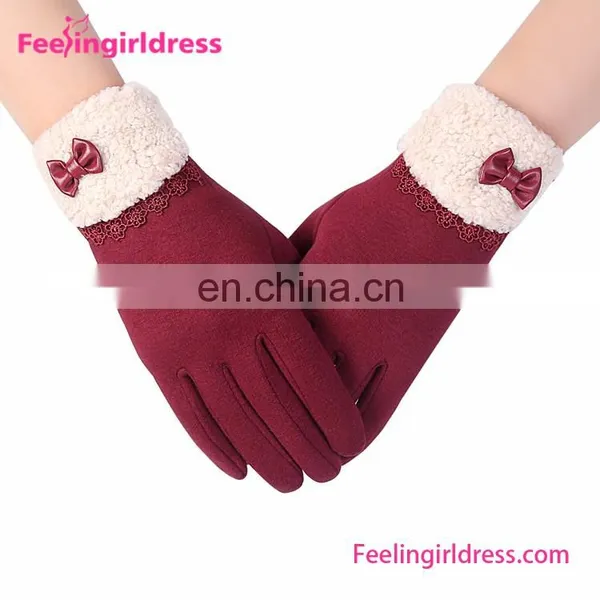 Factory Direct Sale 3 Colors Ladies Winter Gloves Touch Screen photo-6