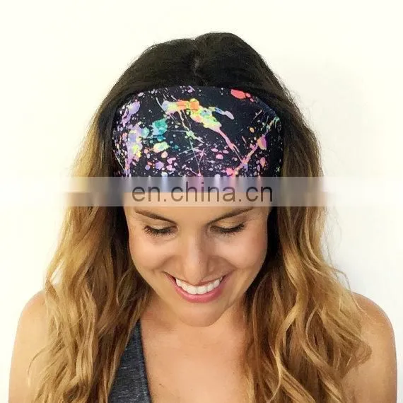 2017 Fashion Printing Women Spa Yoga Headband Cotton Headbands