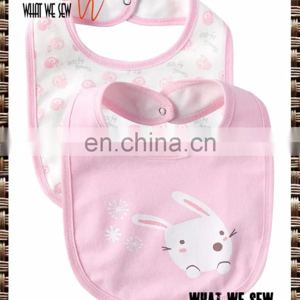 Full Cotton Double-sided Available Baby Bib Soft and Comfortable Bib