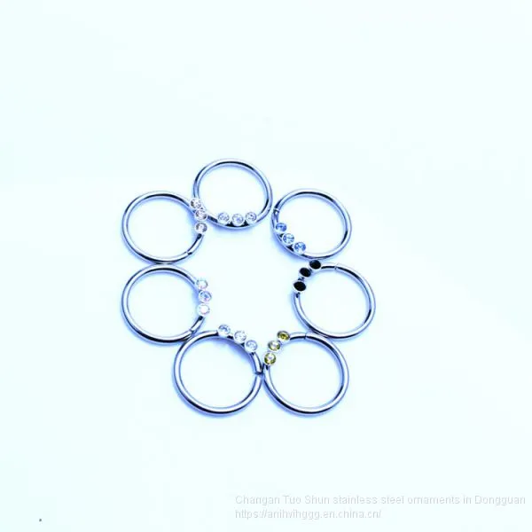 Direct Selling Titanium Steel Ear Clip, Nose Clip, Body Piercing Jewelry, Nose Ring Anti Allergy Foreign Trade Ornament photo-2