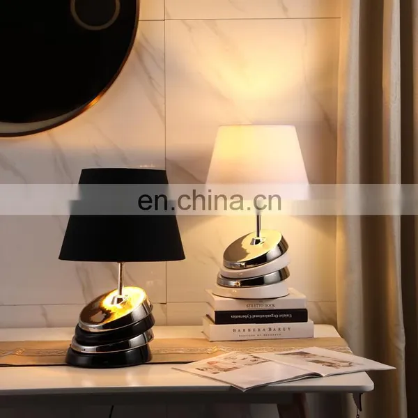 European New Design Creative Geometry Shape Modern Ceramic Lamps for Hotel Home Decor photo-6