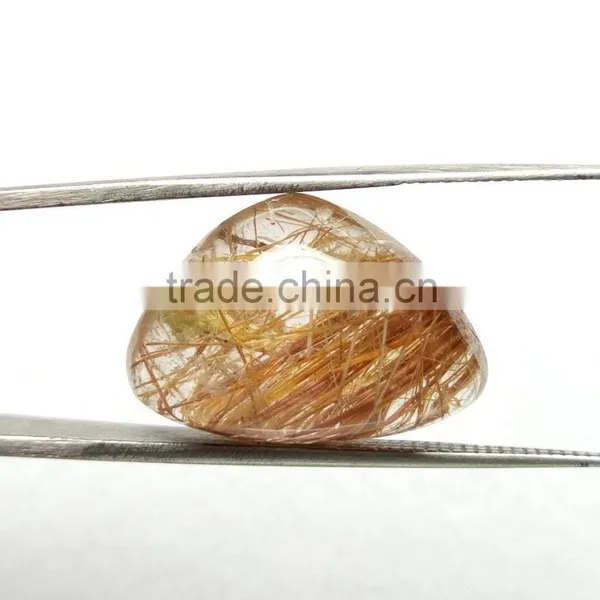 Fancy Shape Cabochon Ritile Quartz / Natural Rutile Stone / Smooth Rutile Gems / Golden Rutile photo-3