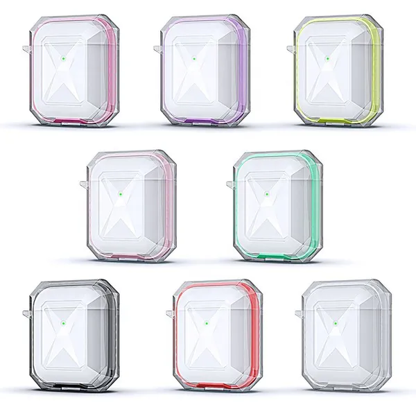 Hot Sale Led Visible Tpu Transparent Clear Case With Keychain For Airpods 1 2 Wireless Charging Case photo-4
