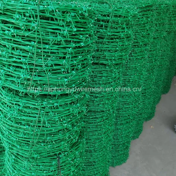 PVC Coated Green Barbed Wire Field Fence Farm Fence Cattle Fence Field Fence Grassland Fence photo-3
