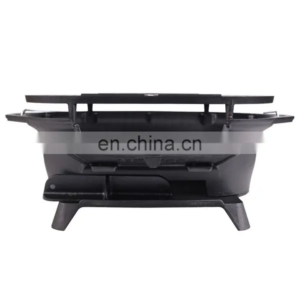 Manufacturer Outdoor Camping Argentine Cast Iron Oval Smoker Charcoal Bbq Grill photo-3