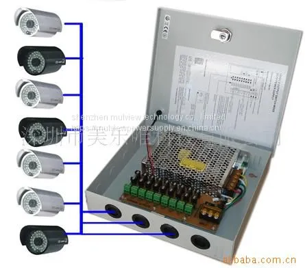 9CH Outputs PTC Auto Reset Fuse 12V 10A 120W CCTV Central AC DC Power Supply Distribution Box photo-4