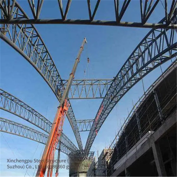 Steel Structure Large Rain Shelter Grandstand Roof, Pipe Truss With a Diameter of 48 - 325, Through - Mouth Bent Pipe Welding, Construction and Production of Spatial Pipe Truss Structure photo-2