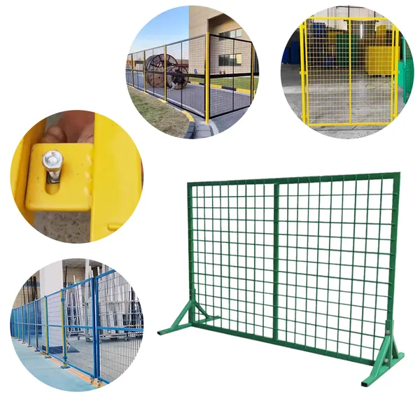 HT-FENCE Temporary Pedestrian Heavy Duty Crowd Control Steel Barricade Crowd Control Barriers Metal Interlocking Barricade photo-4