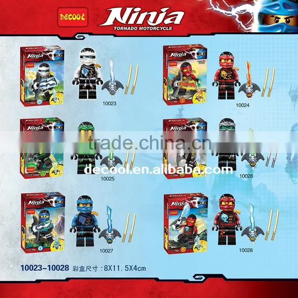 Decool 10023-10028 Ninja Tornado 6pcs/lot Minifigure Toy Building Bricks Blocks Toys