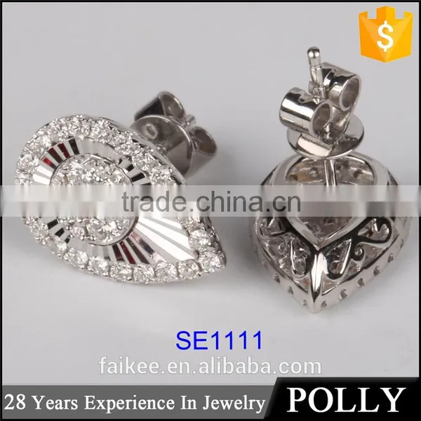 New Design Micro Set Shine Plates Silver Earrings photo-4