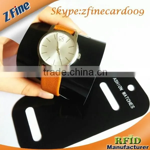 2015 New Product Non-standard Custom Watch Plastic Pvc Hand Tag