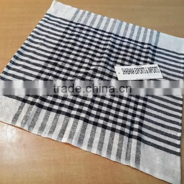Black & White Dobby Linen Cloth for Tea Towel Cotton Hotel Towel Linen Dish Towel Stripes Bar Cloth Wholesale