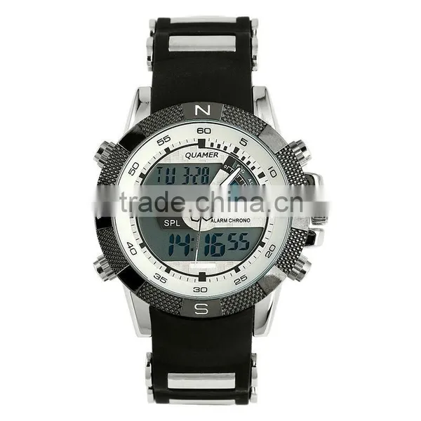New Black & White Silicon Material Men Watch Sport