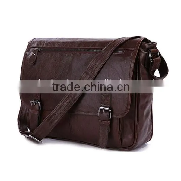 2016 New Model Fashion China Supplier Mens Leather Shoulder Bag photo-3