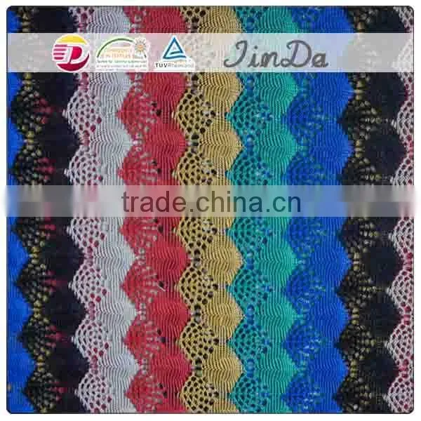 Beatiful Colorful Yarn Dyed Crochet Lace Design